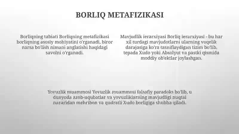 Borliq Falsafasi 3