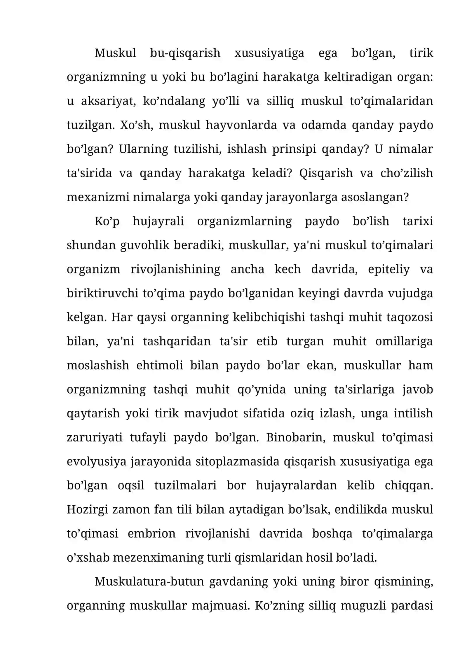 Muskul Toqimasi Tuzilishi Xilma Xilligi va Rigeneratsi 3