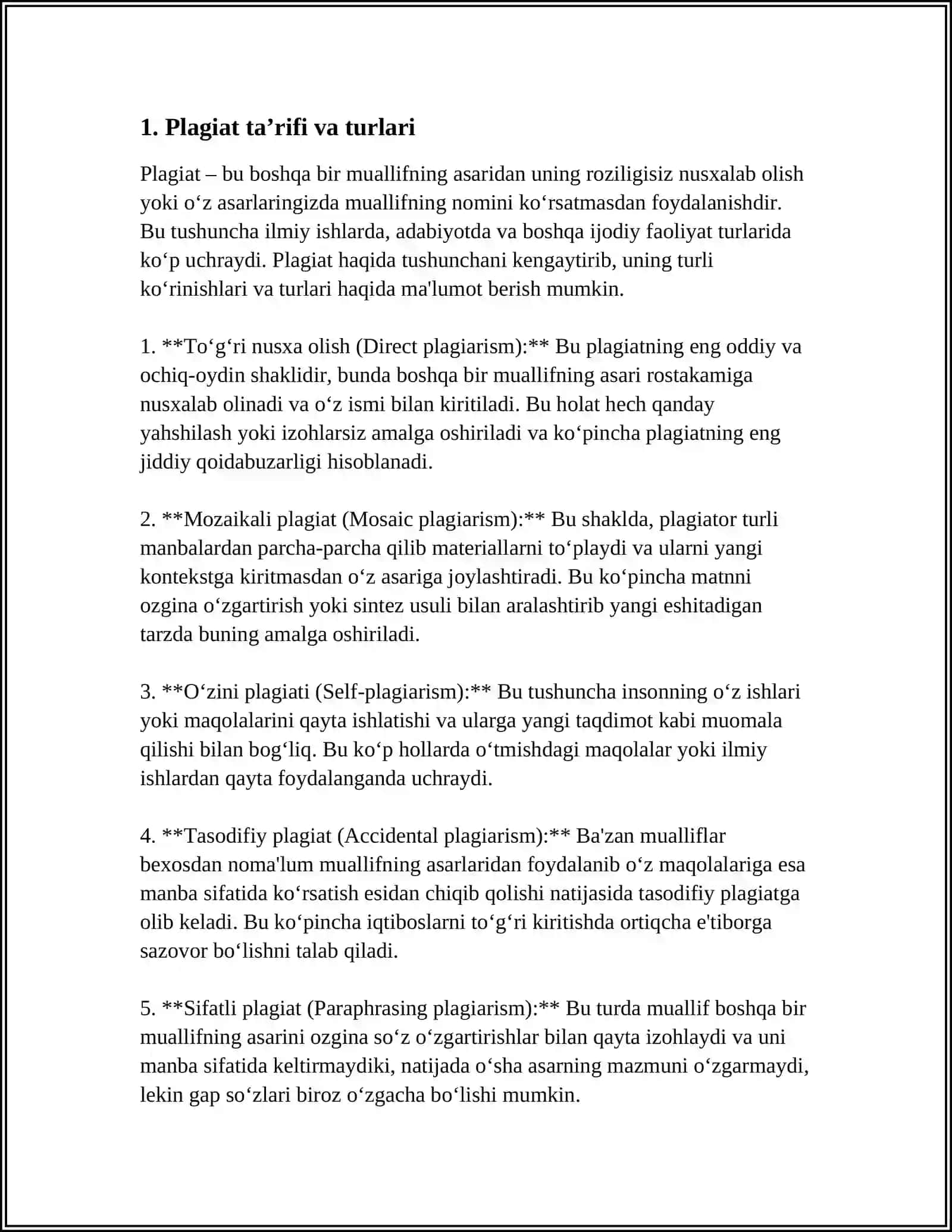 PLAGIAT VA UNING SALBIY OQIBATLARI 3