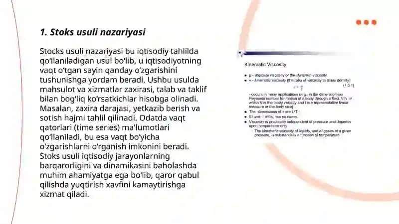 Stocks usuli nazariyasi 3