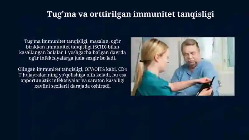 Immunitet tanqisligi va onkologiya 3