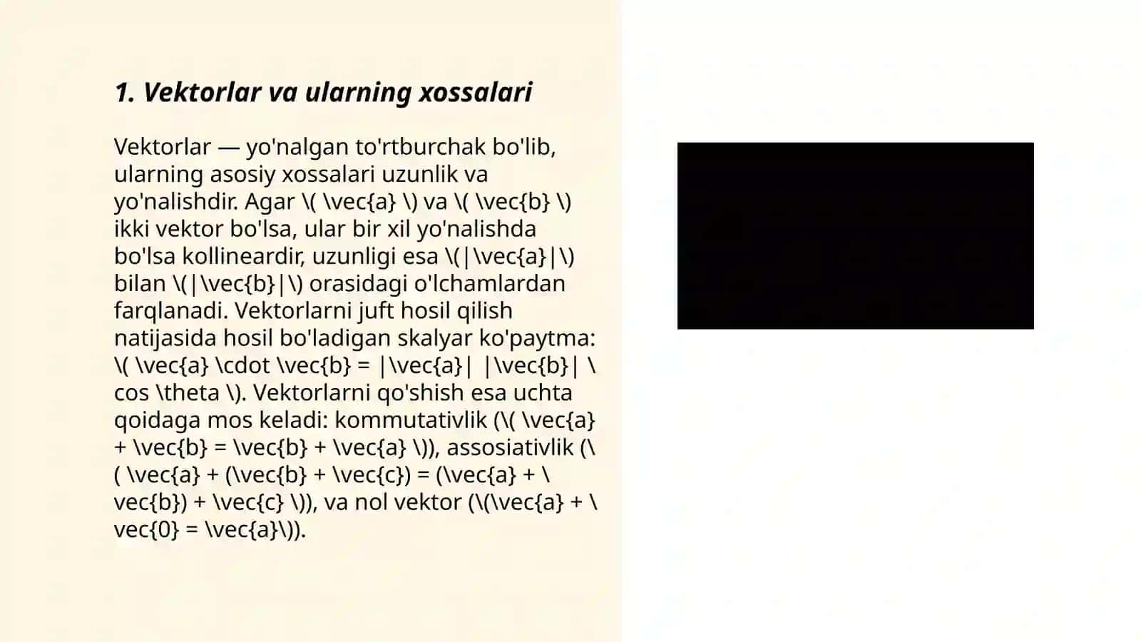 n o'lchamli vektor fazo 3