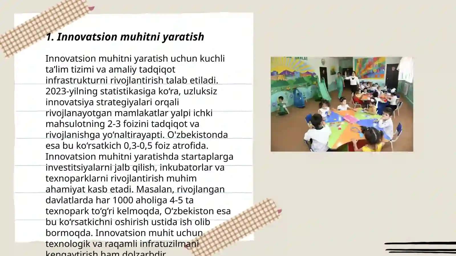 Rivojlantiruvchi muhitni tashkil etish 3
