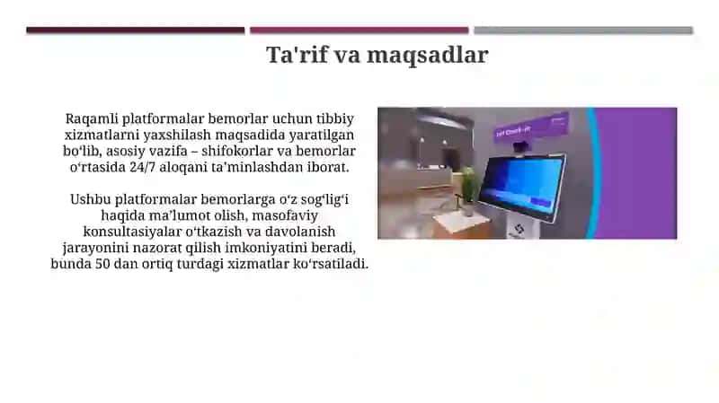 Bemorlar uchun raqamli platformalar 3