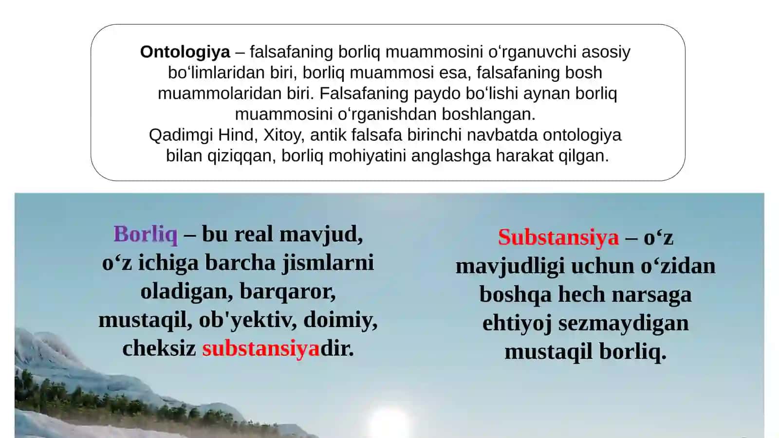 Borliq falsafasi(Ontologiya) 3