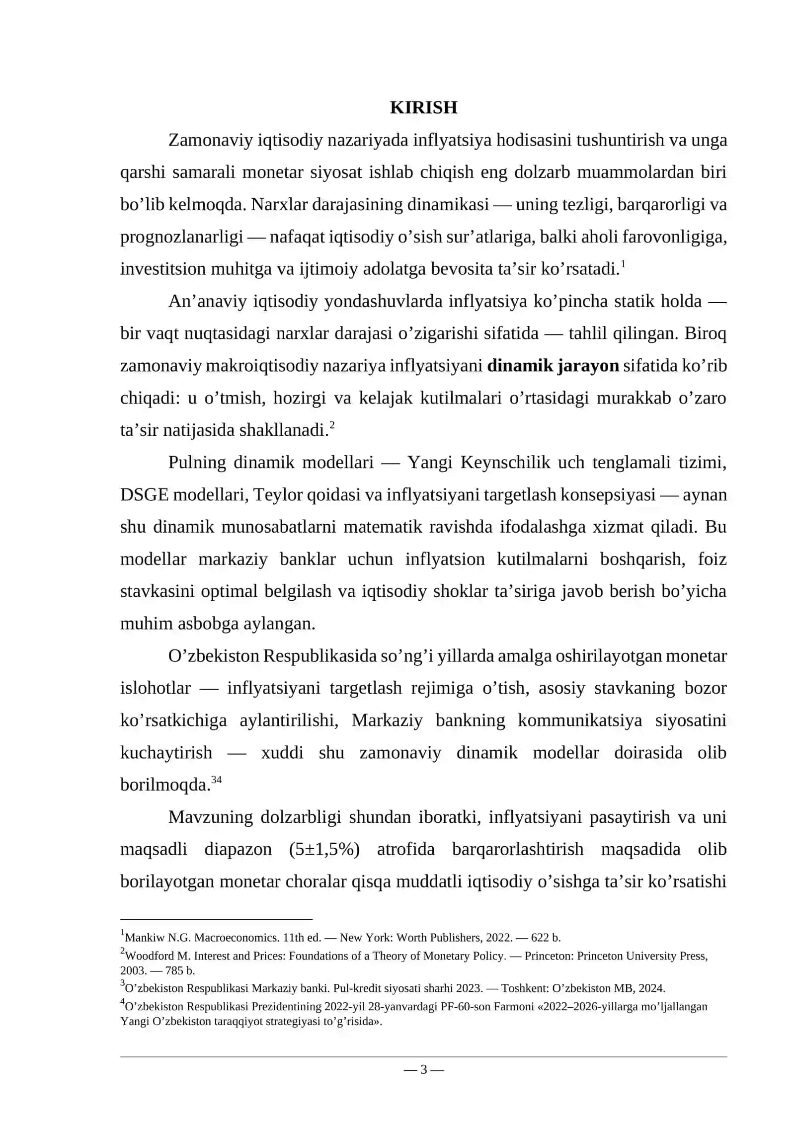 PUL va INFLYATSIYA DINAMIKasi 3