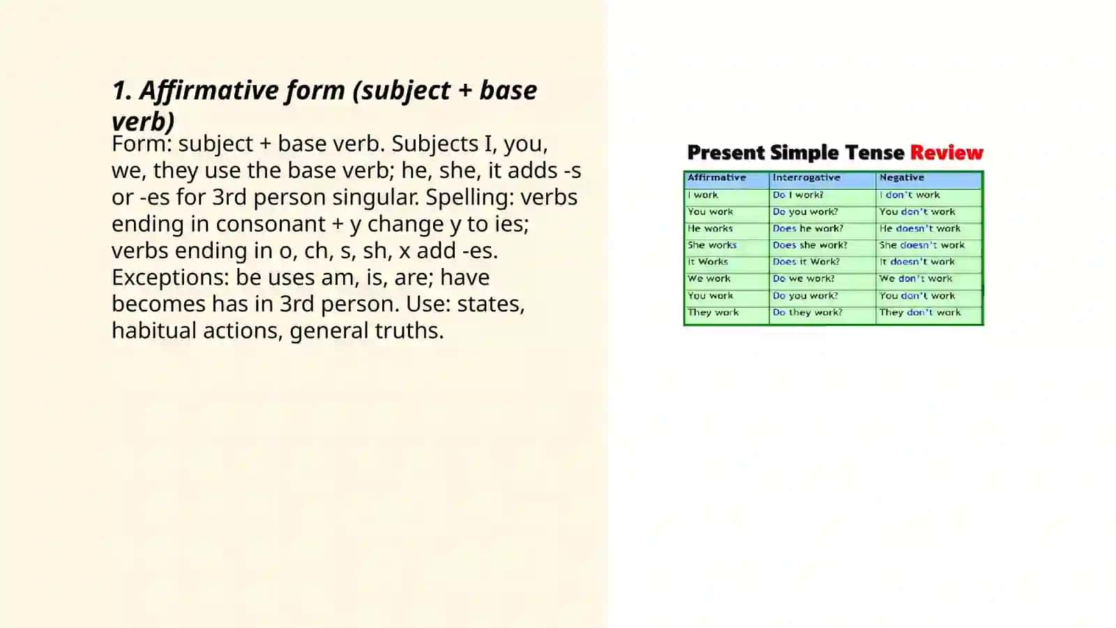 Present Simple 3