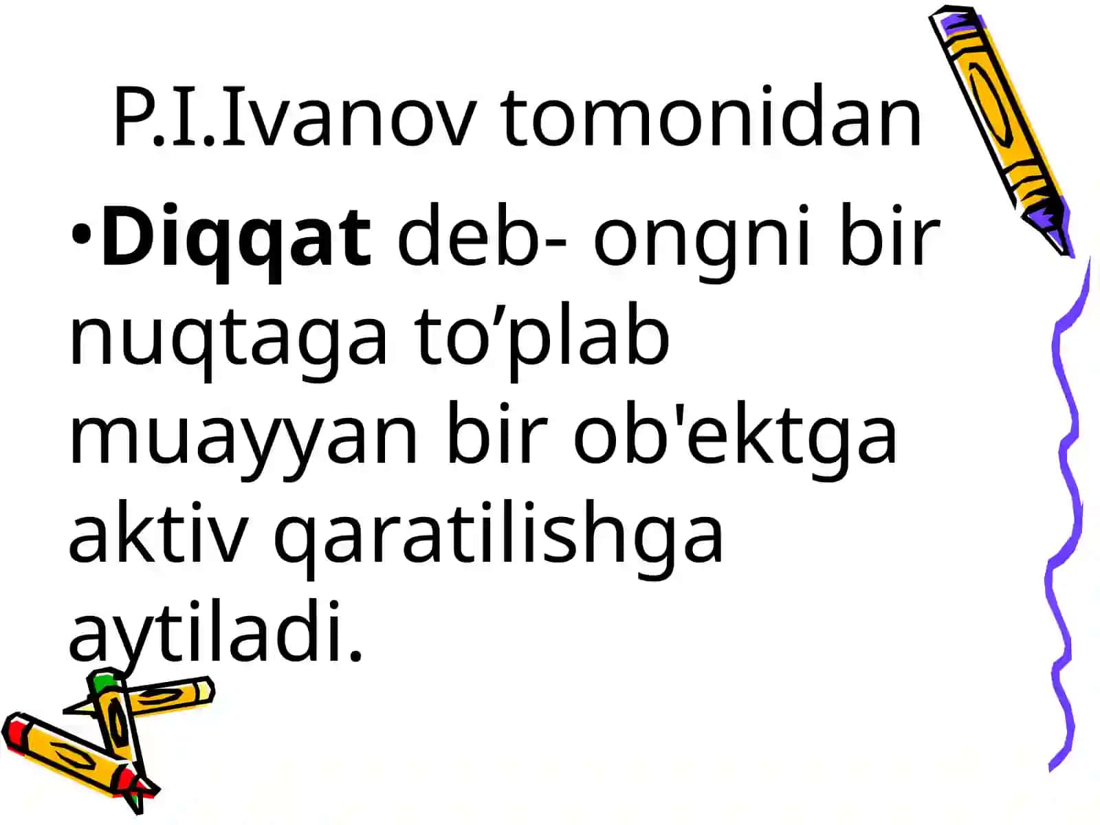 Diqqat turlari 3