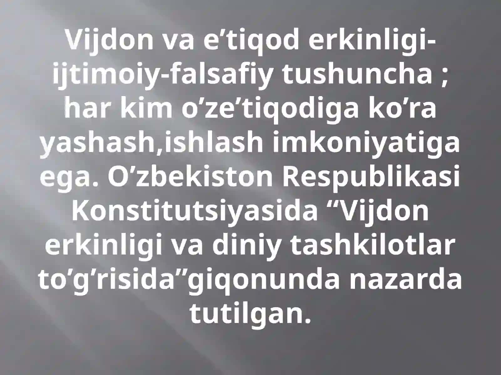 Vijdon Va E’TIQOD ERKINLIGINING TA’RiFi 3
