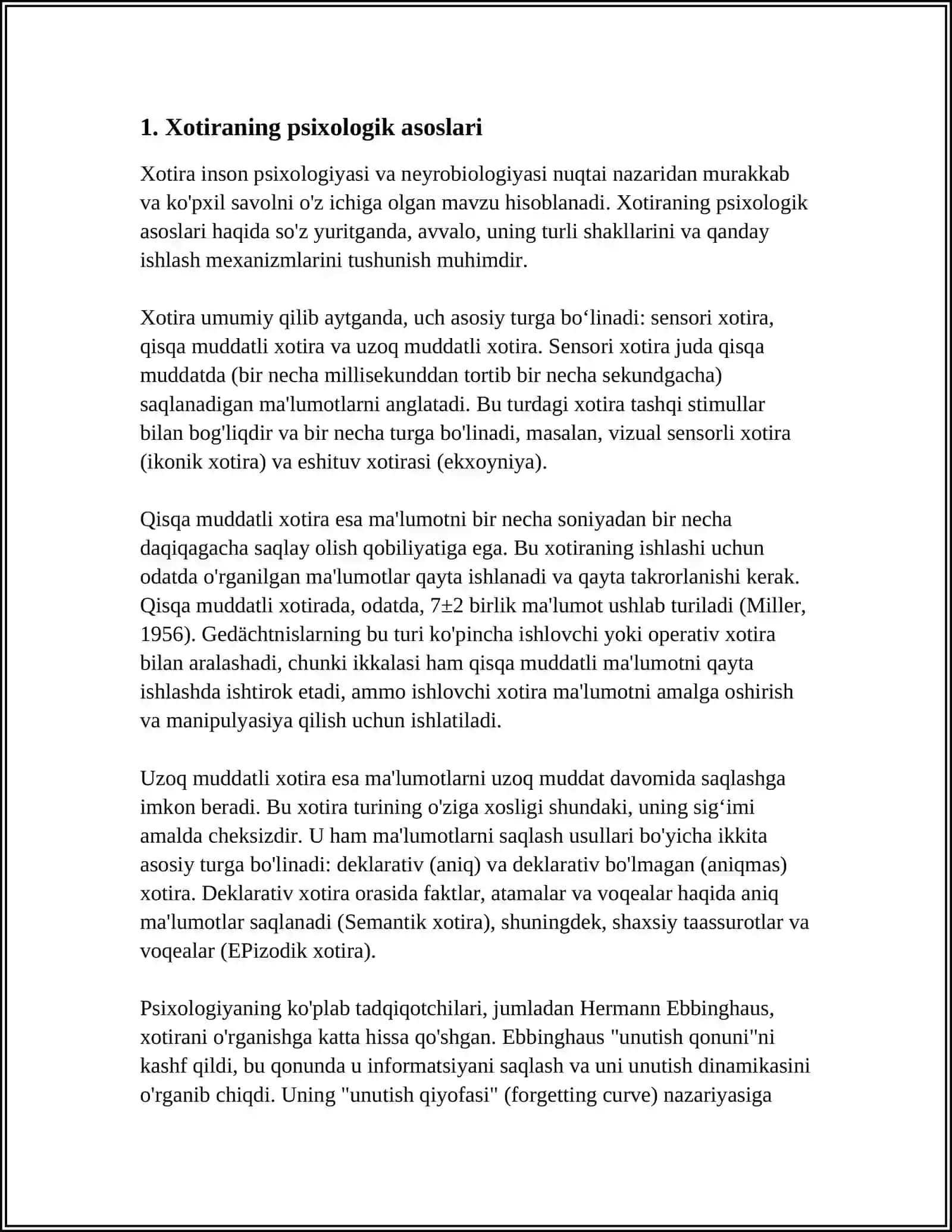 Xotira Psixologiyasi 3