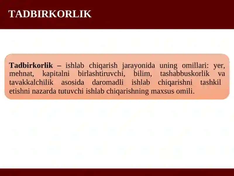 FIRMA VA ULARNING TASHKILIY IQTISODIY ASOSLARI 3