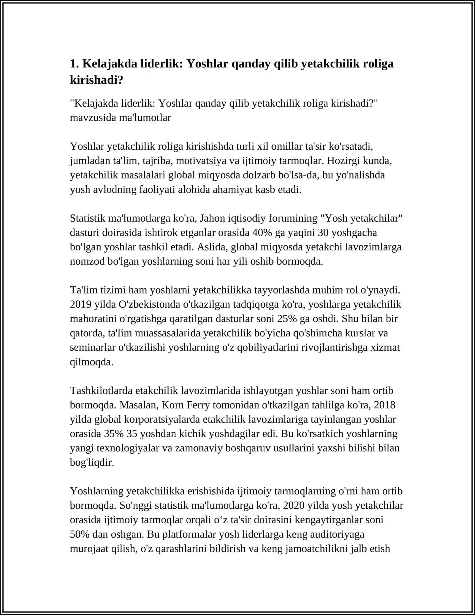 KELAJAK YOSHLAR QO LIDA 3