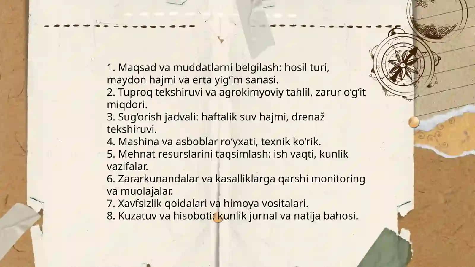 Yoz faslida yer maydonchalari mazmuni 3