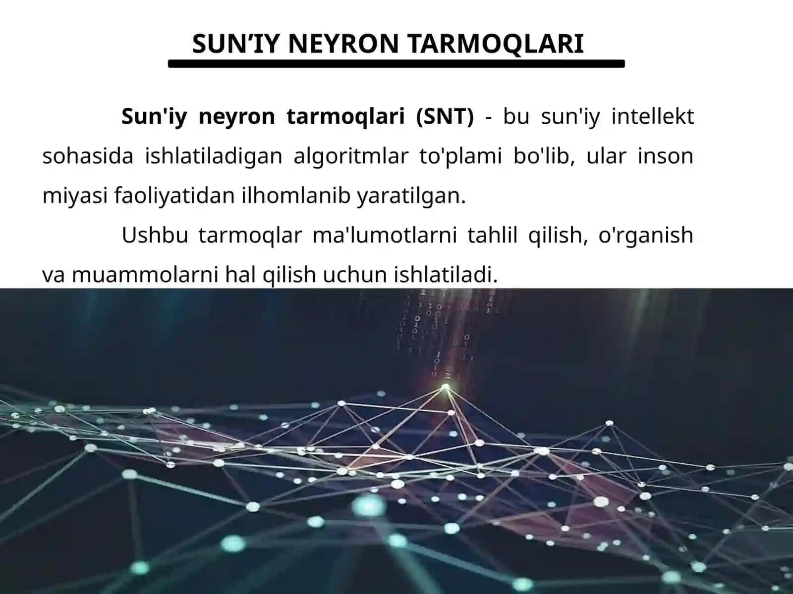 SUN’IY NEYRON TARMOQLARI 3