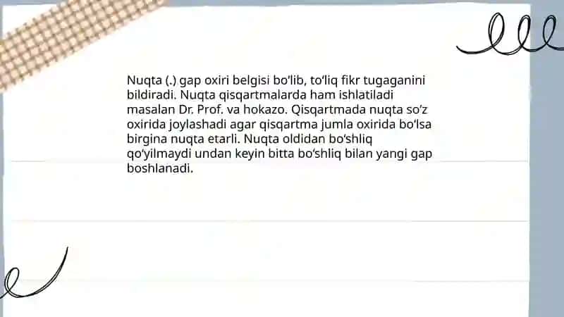 O'zbek tilida 10 ta tinish belgilar 3