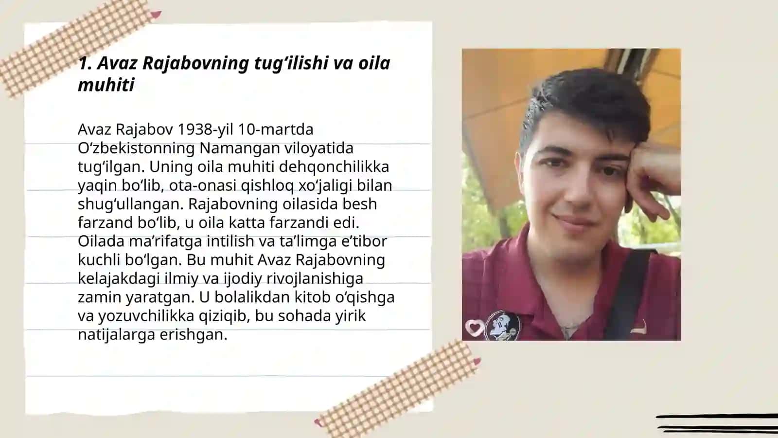 Avaz Rajabovning hayoti va ijodi 3