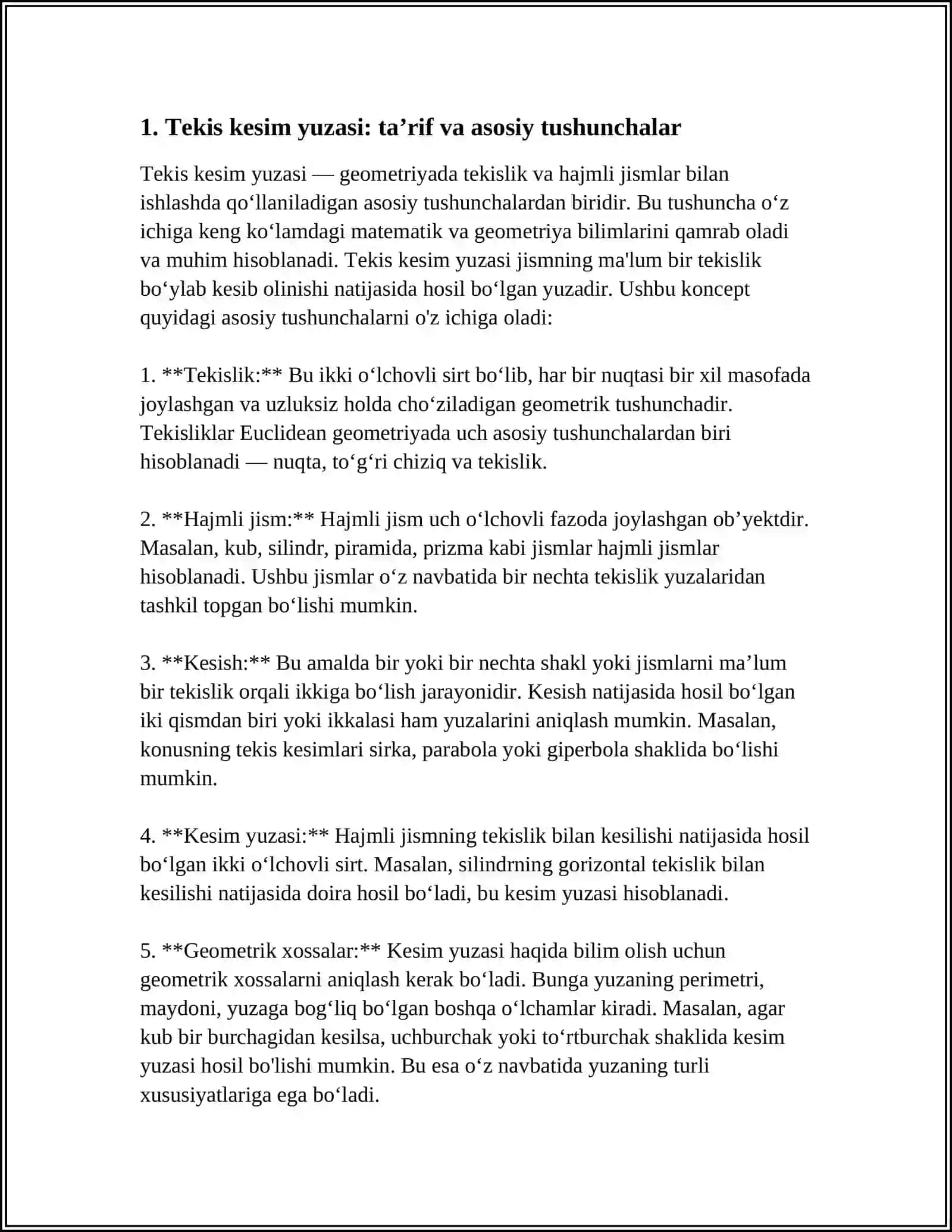 14.TEKIS KESIM YUZALARINING GEOMETRIK XARAKTERISTIKALARI 3