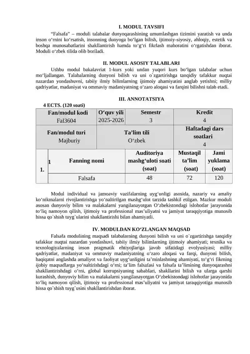 Moduli nomi: Falsafa 3