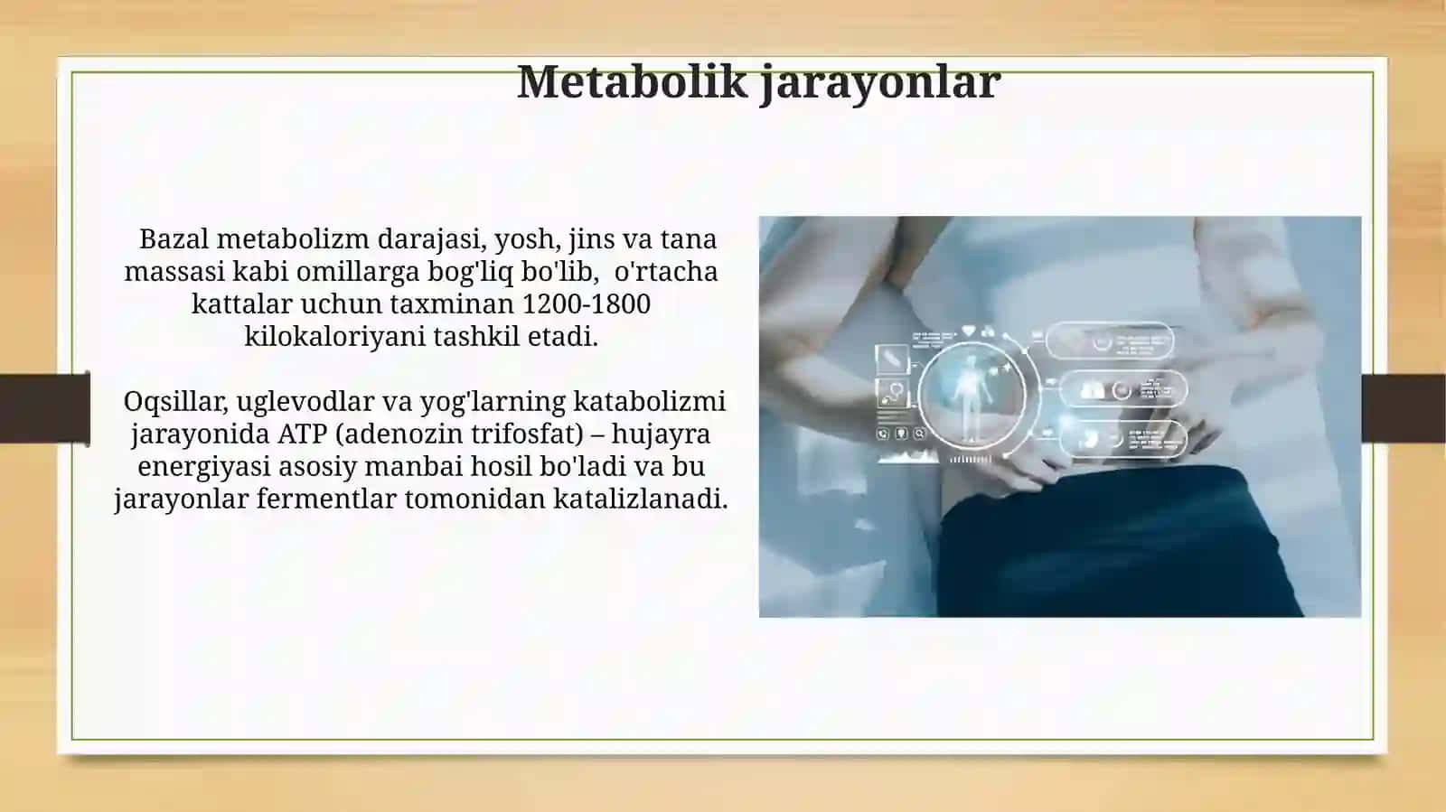 Metabolik jarayonlar 3