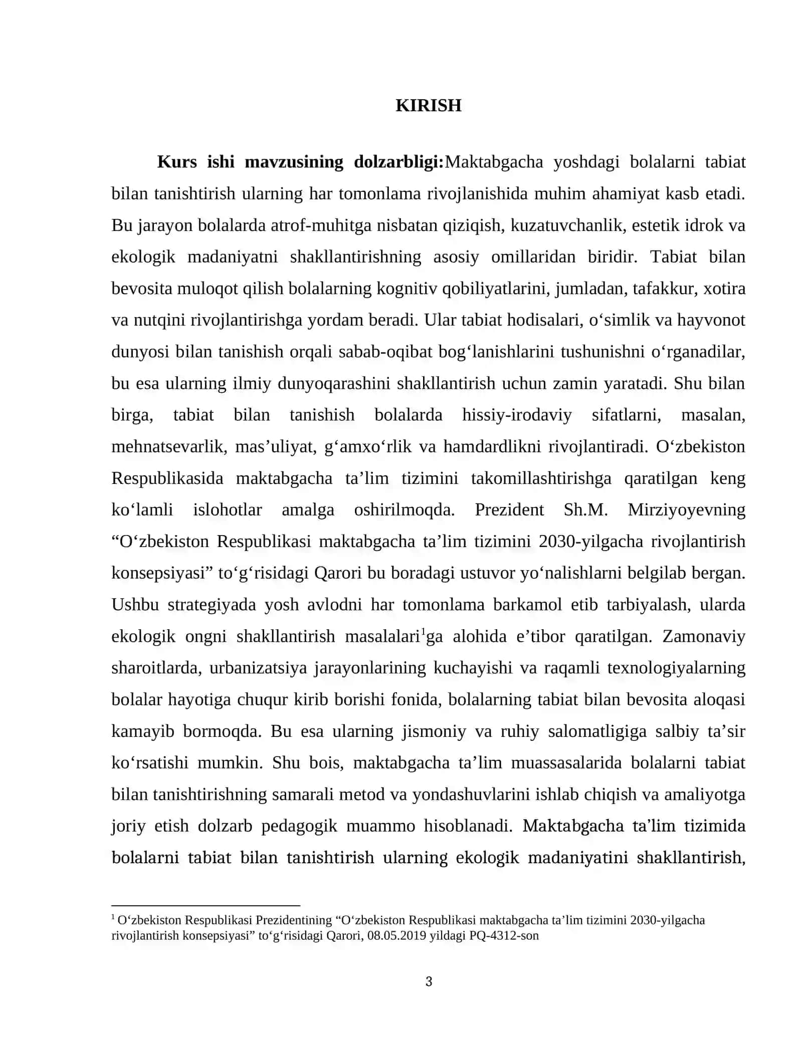 TABIAT BILAN TANISHTIRISH METODIKASI 3
