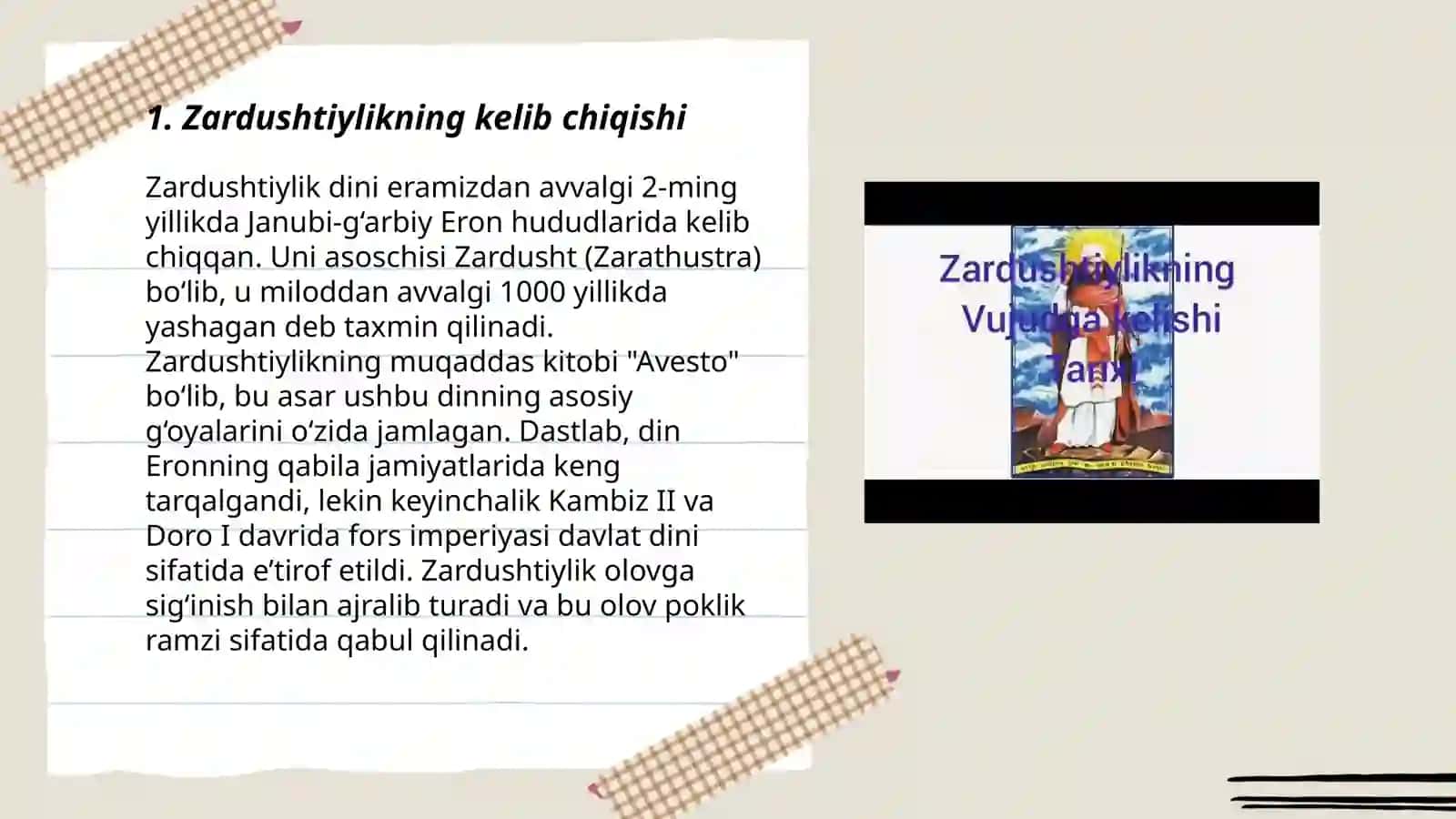 Zardushtiylik dinining vujudga kelishi 3