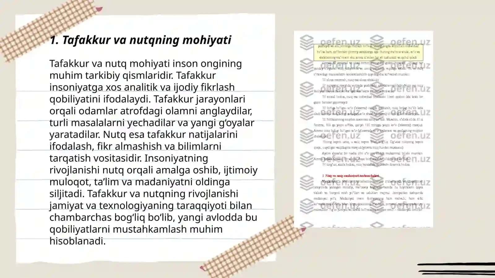 Tafakkur va nutq jarayoni 3