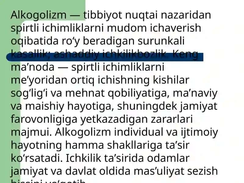 Alkogolizm va uning asoratlari 3