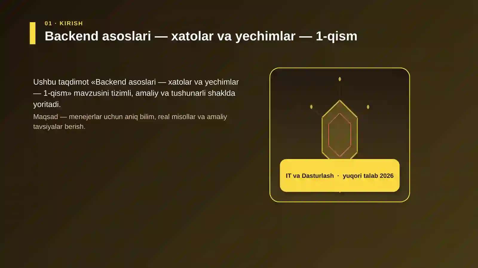 Backend asoslari — xatolar va yechimlar — 1-qism 3