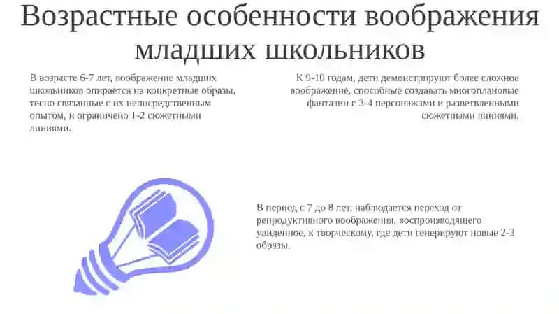 Возрастные особенности воображения младших школьников 3