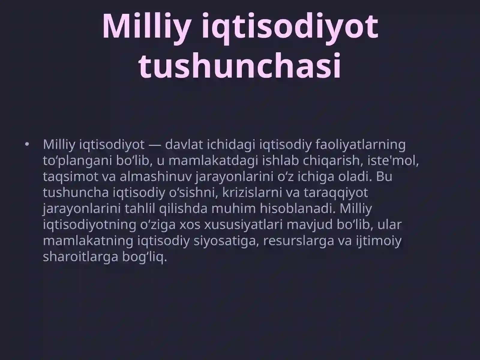 Milliy iqtisodiyot 3