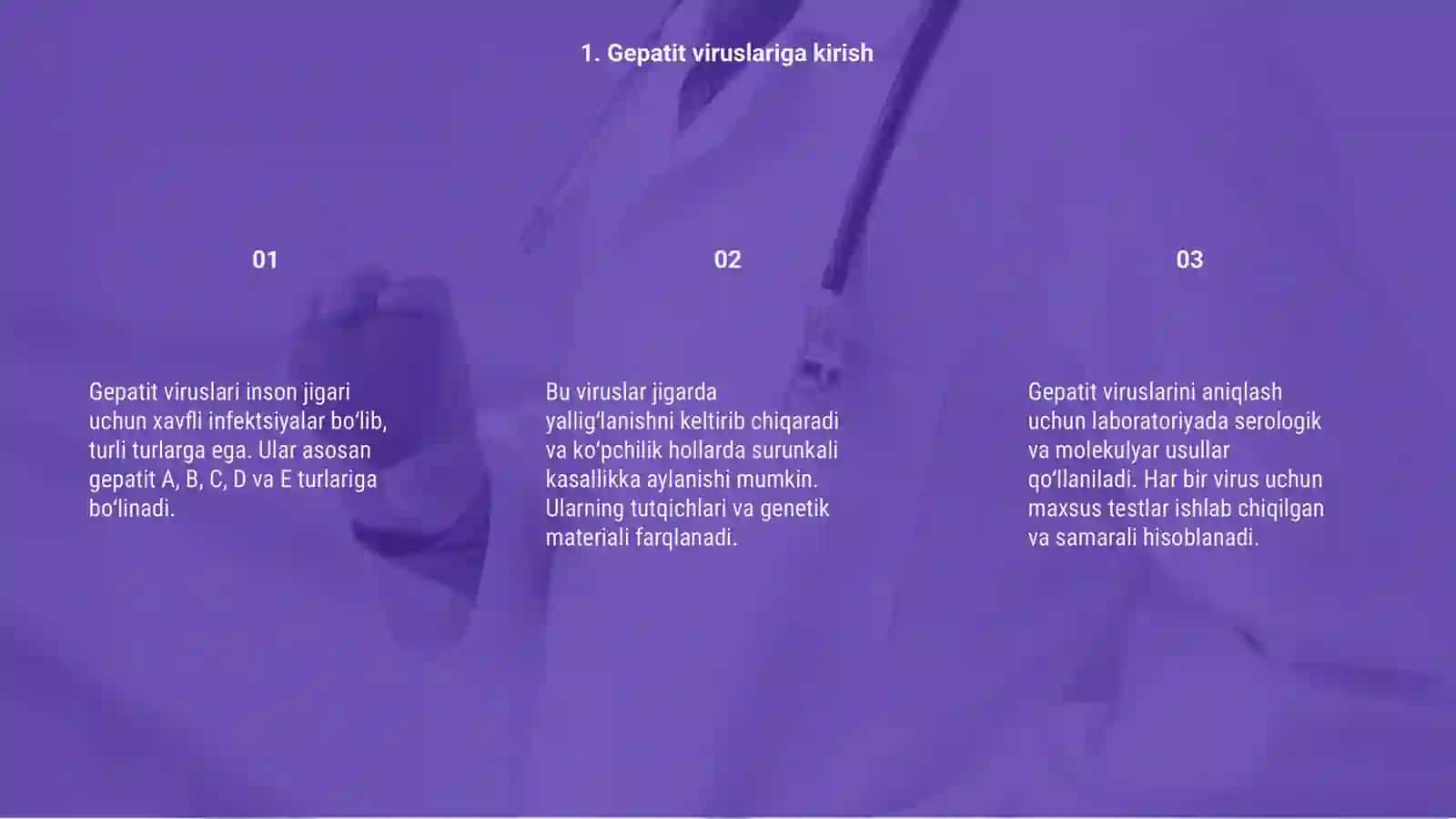 Gepatit viruslari: ularning mikrobiologik xususiyatlari va laboratoriyada aniqlash usullari 3