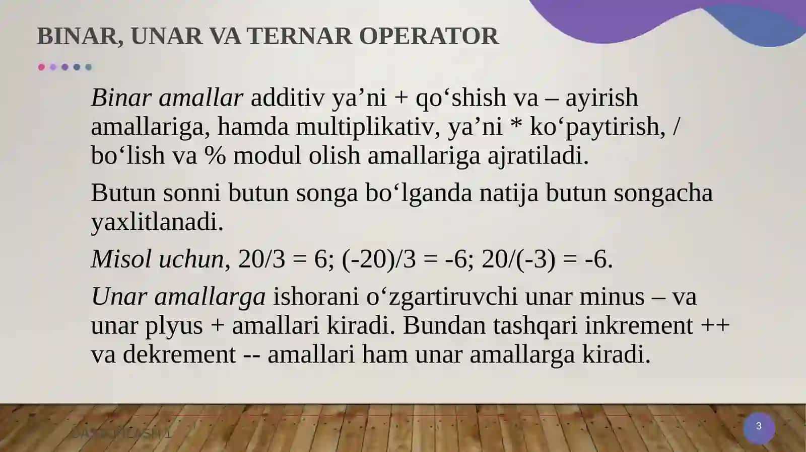 ALGORITMLASH VA DASTURLASHNING ASOSIY TUSHUNCHALARI 3