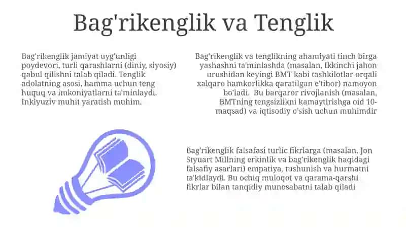Bag'rikenglik va Tenglik 3