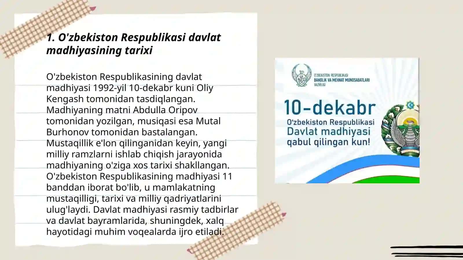 O'zbekiston Respublikasi davlat madhiyasi 3