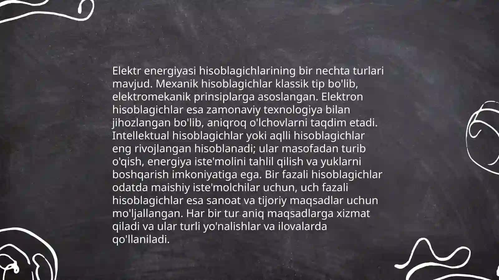 Elektr energiyasi hisoblagichlarini o‘rganish 3