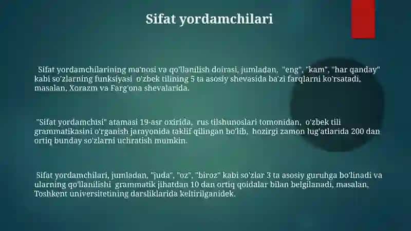 Yordamchi soʻz turkumlari 3
