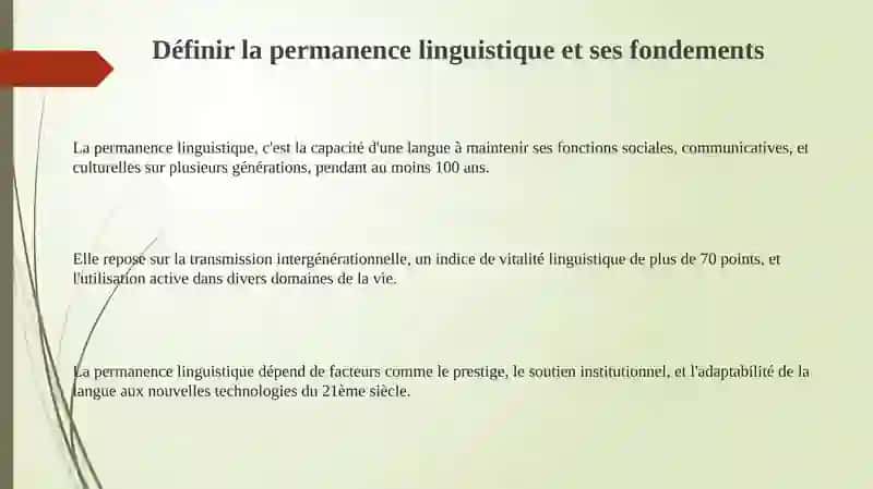 Les piliers de la permanence linguistique 3