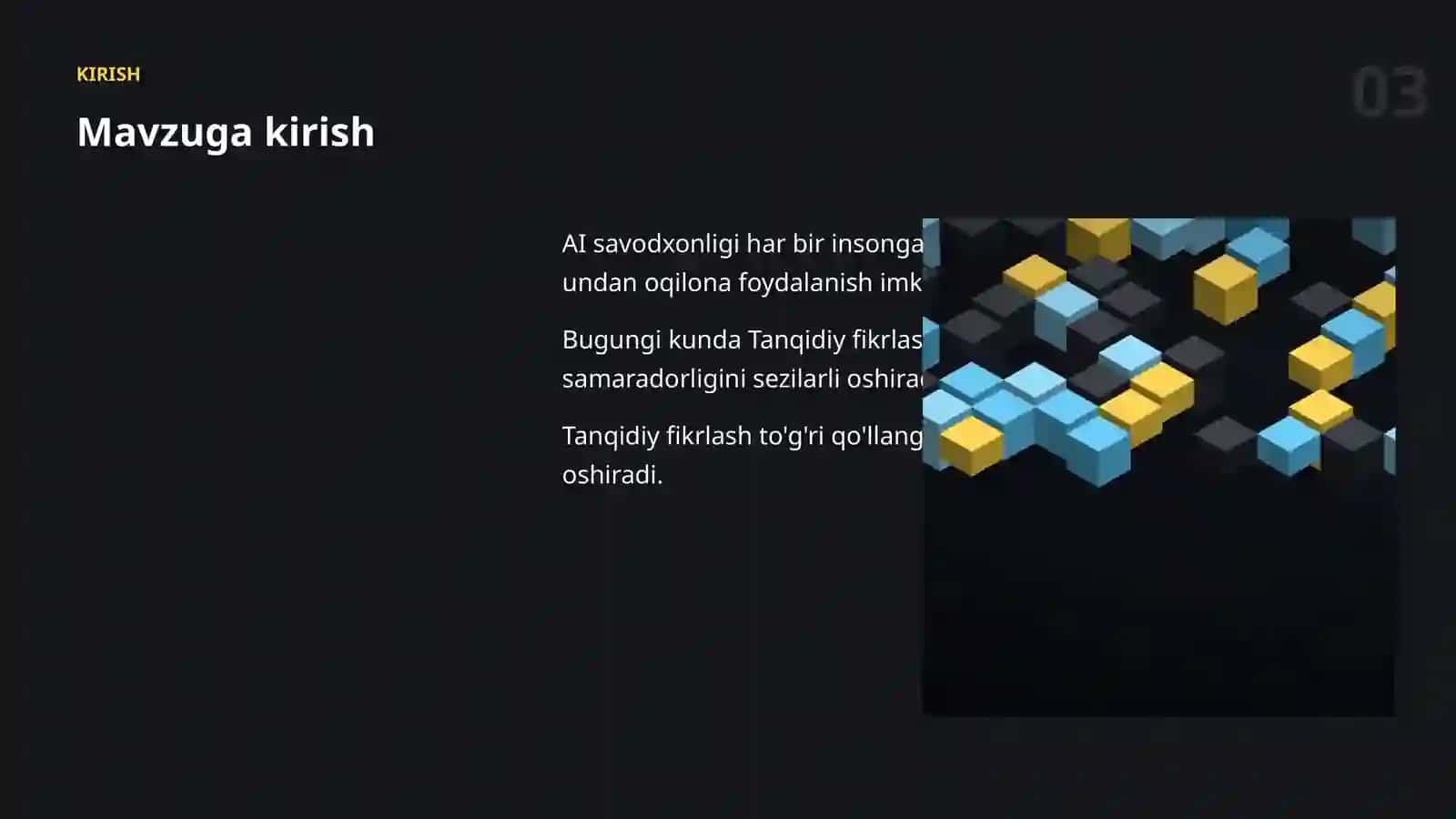 AI SAVODXONLIGI Tanqidiy fikrlash 3