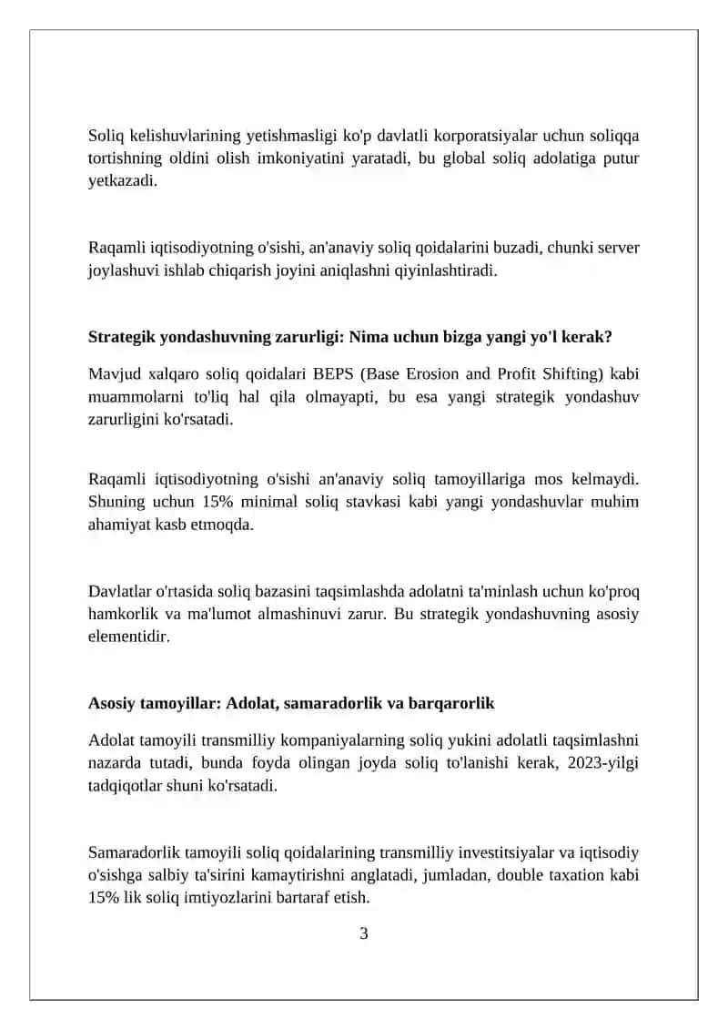 Xalqaro soliqqa tortishni tartiblashda strategik yondashuv 3