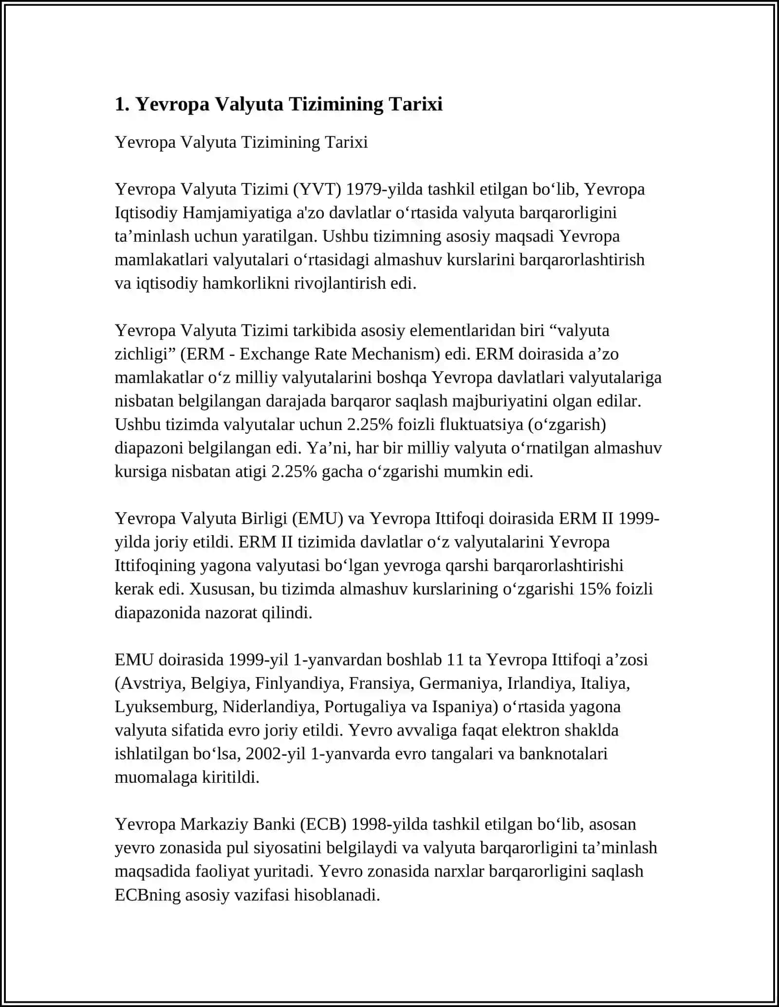 YEVROPA VALYUTA TIZIMI 3