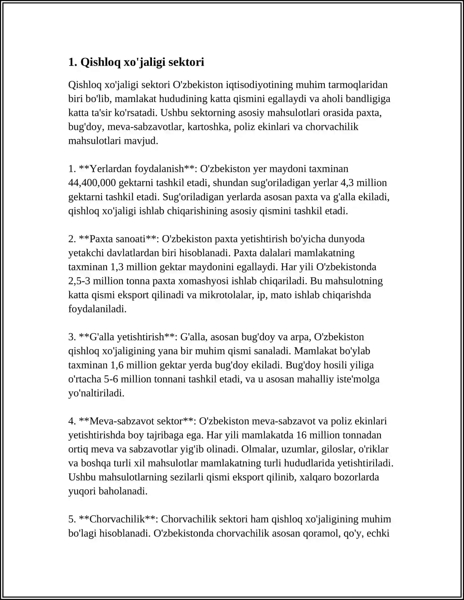 O'ZBEKISTONDA SEKTORLAR FAOLIYATI 3