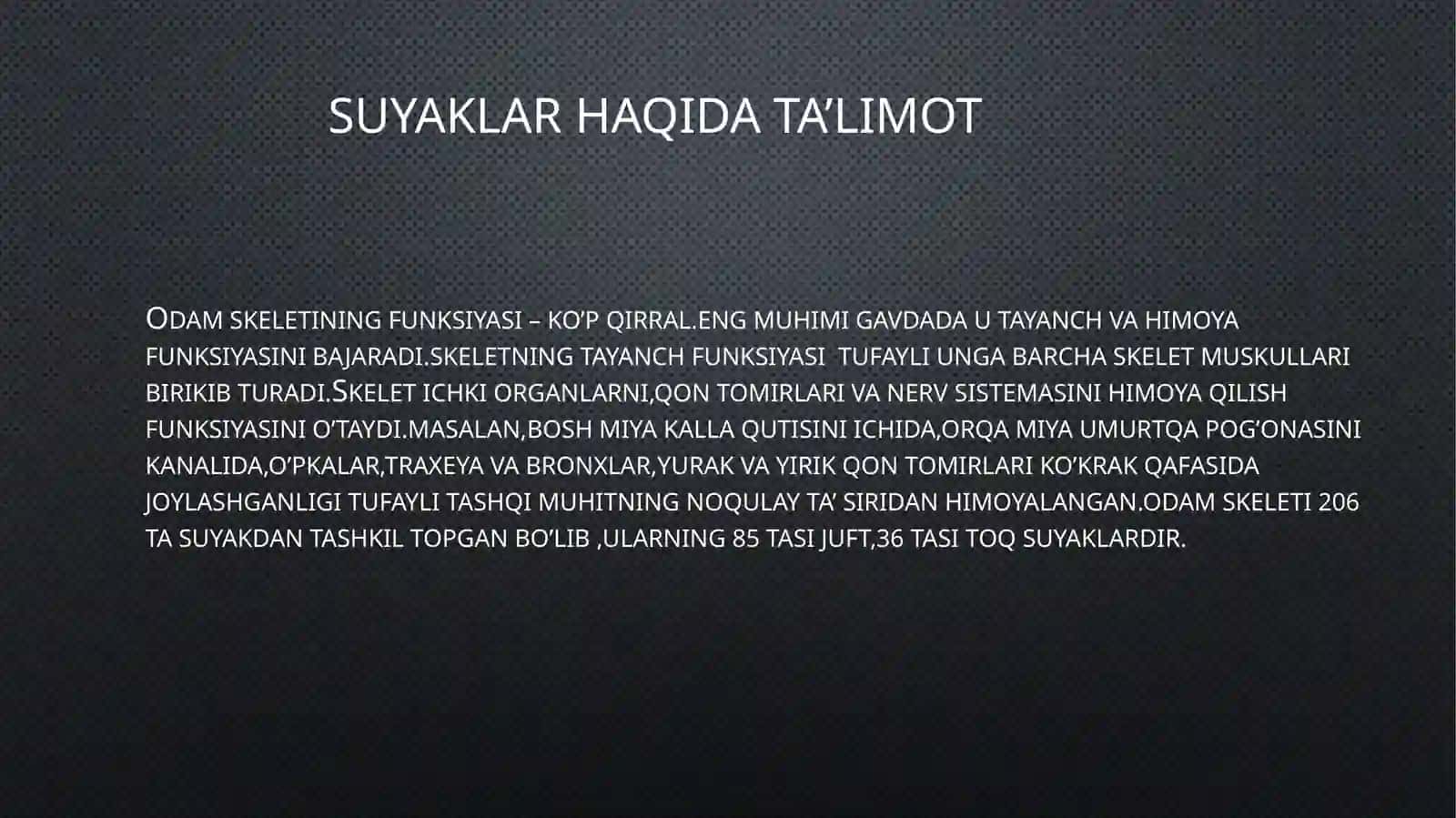 Suyaklar haqida ta’limot 3