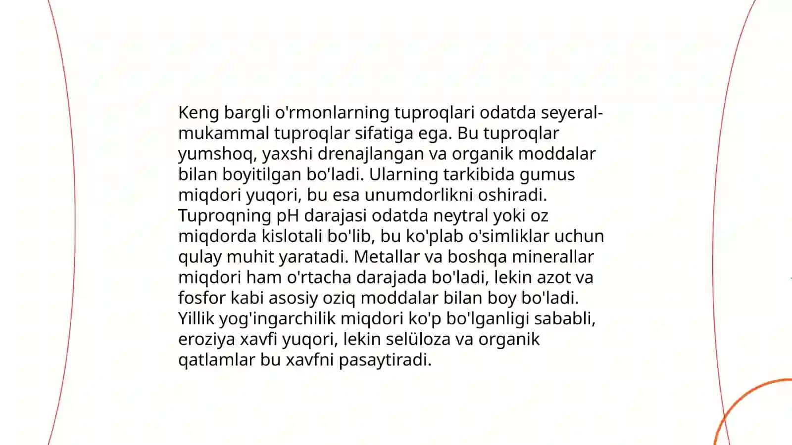 Keng bargli ormonlarning qo'ngir tusli tuproqlari 3