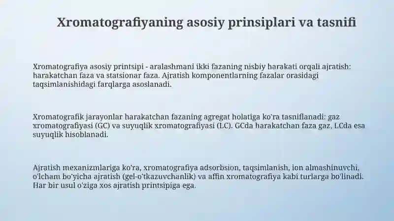 Xromatografik usullar va ularning mohiyati 3