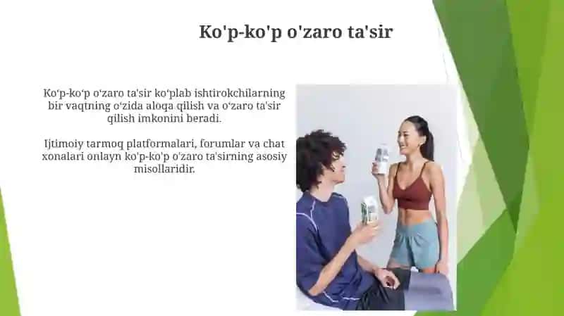 Internetdagi kommunikativ oʼzaro taʼsirning asosiy turlari 3