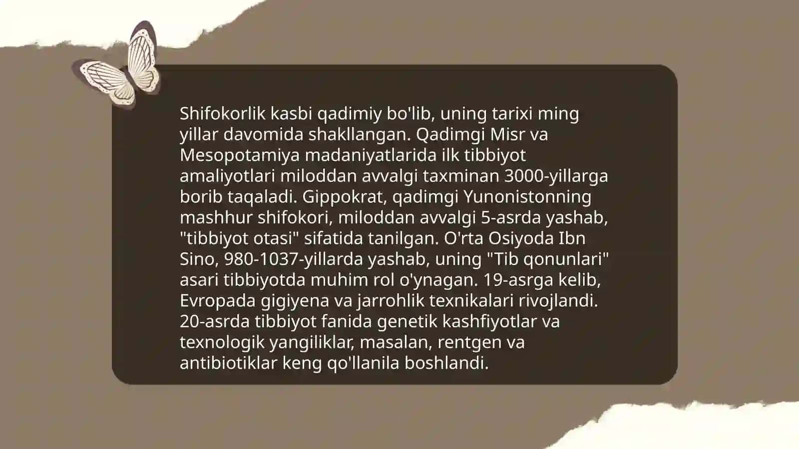 Shifokorlik kasbi haqida 3