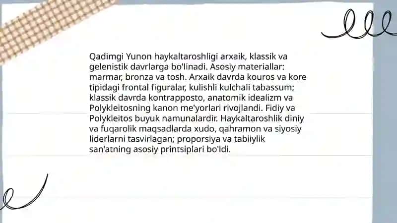 Qadimgi Yevropa antik sanati 3