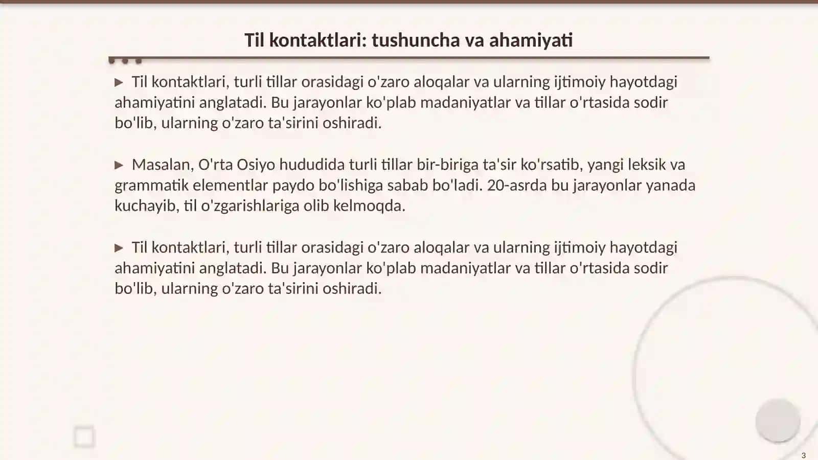 Til kontaktlari sotsiolingvistikaning bosh masalasi sifatida 3