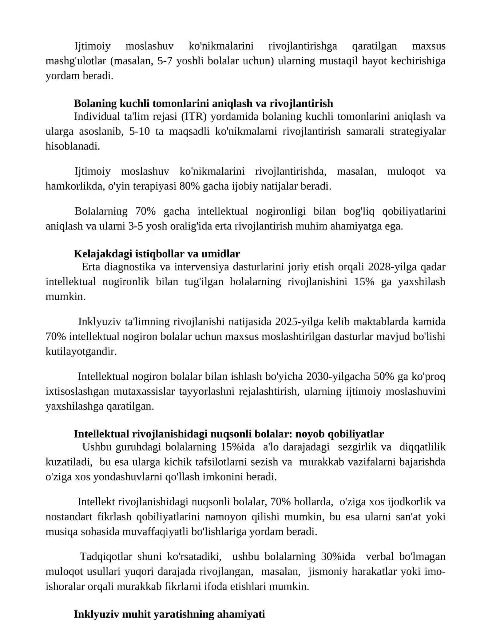 O'tish jarayonida aqliy nogiron bolalar 3