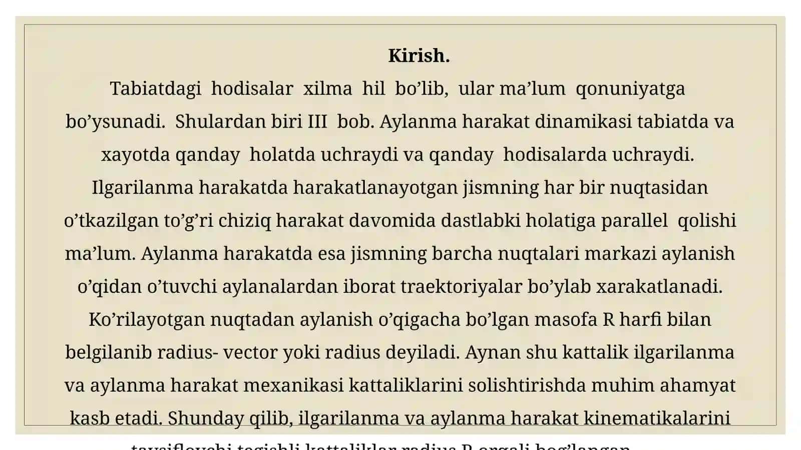 Qattiq jism aylana harakat dinamikasining asosiy qonuni 3